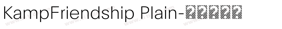 KampFriendship Plain字体转换
